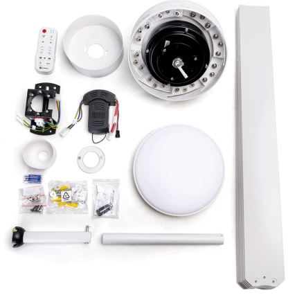 Aigostar - Dimmbarer LED-Deckenventilator LED/24W/230V 2700-6500K d 165 cm + Fernbedienung weiß
