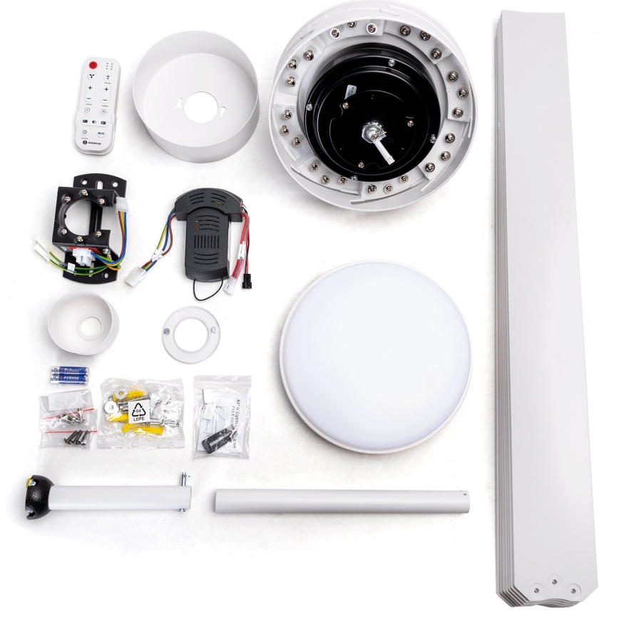 Aigostar - Dimmbarer LED-Deckenventilator LED/24W/230V 2700-6500K d 165 cm + Fernbedienung weiß