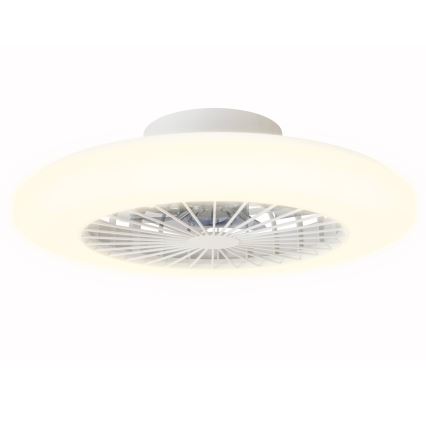 Aigostar - Dimmbare LED-Deckenleuchte mit Ventilator LED/40W/230V 2700-6500K d 48,5 cm weiß + Fernbedienung