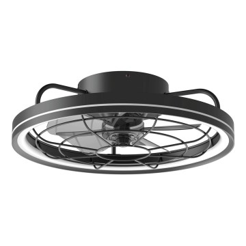 Aigostar - Dimmbarer LED-Deckenventilator LED/40W/230V 2700-6500K d 48 cm + Fernbedienung schwarz