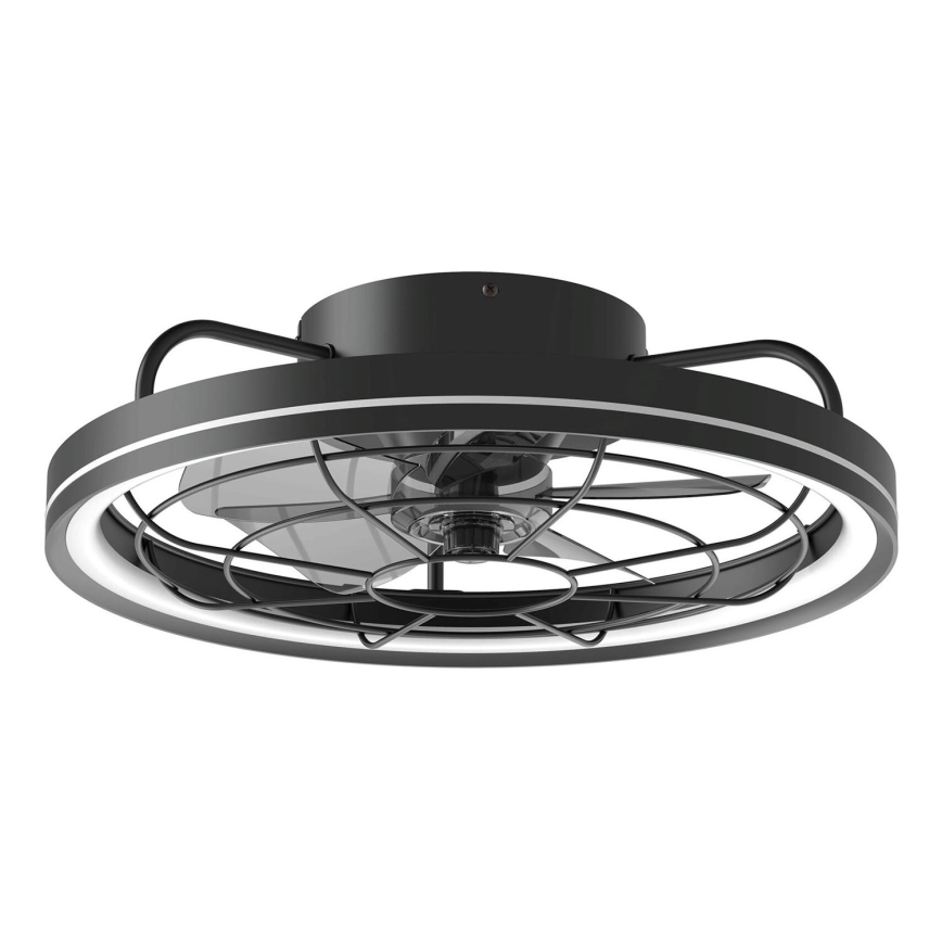 Aigostar - Dimmbarer LED-Deckenventilator LED/40W/230V 2700-6500K d 48 cm + Fernbedienung schwarz