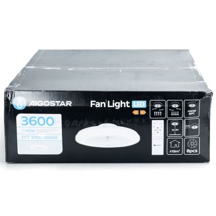 Aigostar - Dimmbarer LED-Deckenventilator LED/40W/230V 2700-6500K d 48 cm + Fernbedienung weiß