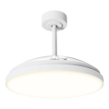 Aigostar - Dimmbarer LED-Deckenventilator LED/50W/230V 2700-6500K Durchmesser 106 cm Weiß + Fernbedienung