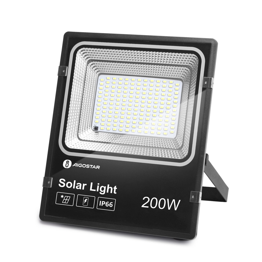 Aigostar - Dimmbarer LED-Solarstrahler LED/200W/3,2V IP66 + Fernbedienung