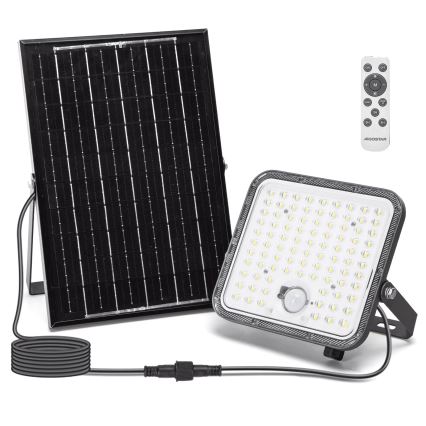 Aigostar - Dimmbarer LED-Solarstrahler mit Sensor LED/120W/3,4V 6500K IP66 + Fernbedienung