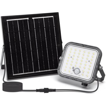Aigostar - Dimmbarer LED-Solarstrahler mit Sensor LED/80W/3,4V 6500K IP66 + Fernbedienung