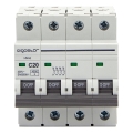 Aigostar - Disjoncteur 4 pôles, 20 A, courbe C, 400 V