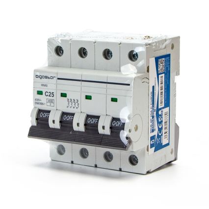 Aigostar - Disjoncteur 4 pôles 4P-25A-C 400V