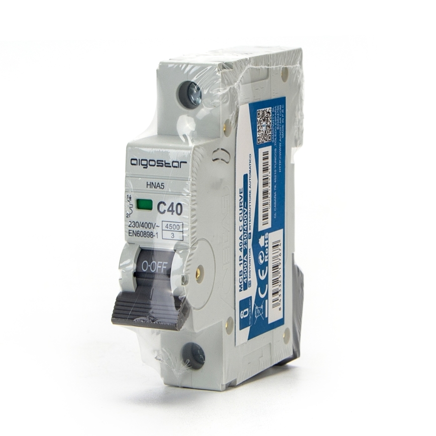 Aigostar - Disjoncteur monophasé 1P-40A-C 230-400V