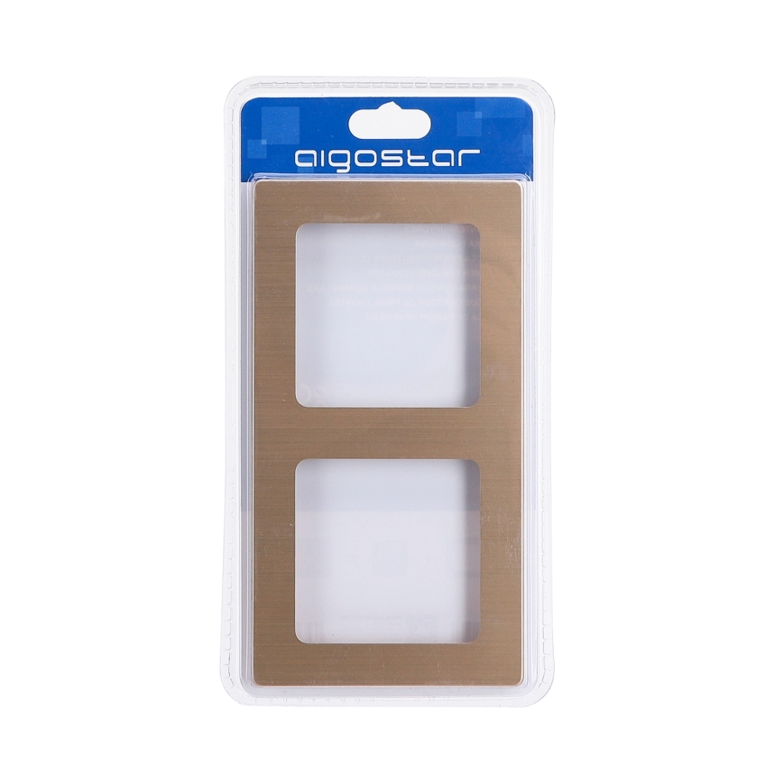 Aigostar - Doppelrahmen aus Aluminium, goldfarben