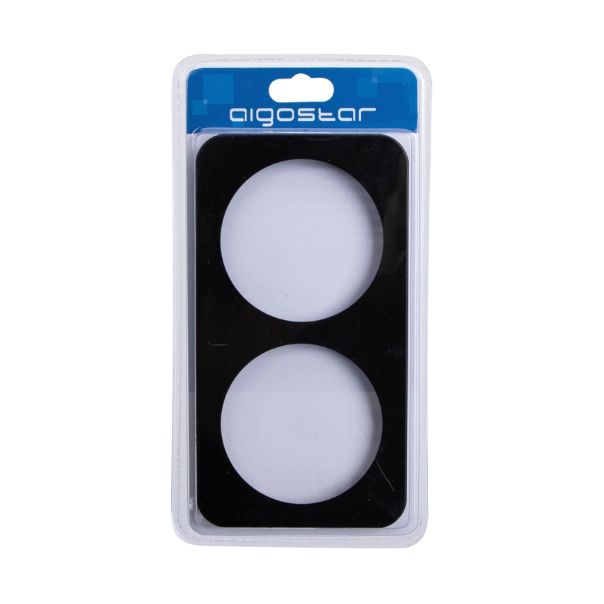 Aigostar - Doppelrahmen aus Aluminium, schwarz