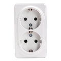 Aigostar - Double prise murale domestique SCHUKO 250 V blanche