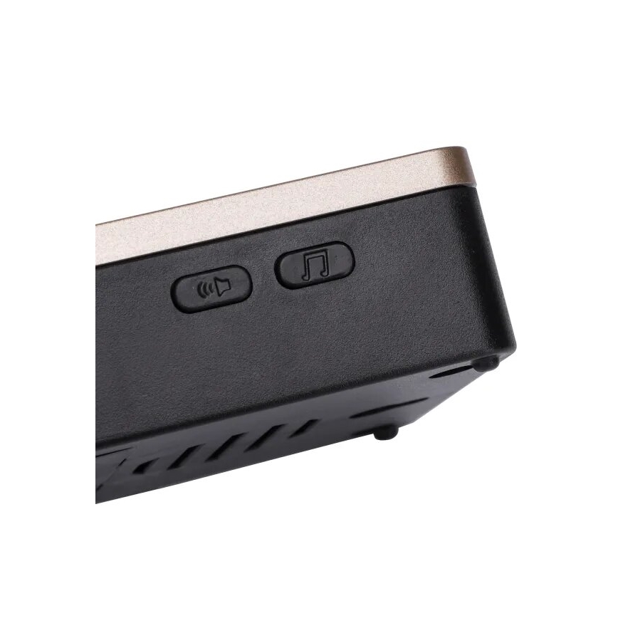 Aigostar - Drahtlose Türklingel 3xAA IP44 schwarz/kupfer