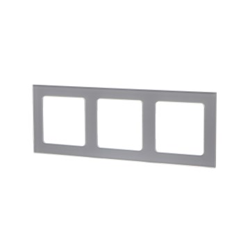Aigostar - Dreifach-Fotorahmen aus Glas, silberfarben