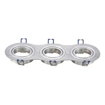 Aigostar - Dreifachrahmen für Einbaustrahler GU10 25,5x9,1 cm mattchrom