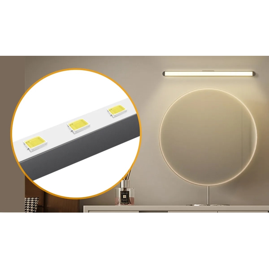 Aigostar - Éclairage de miroir à intensité variable rechargeable LED/2,9W/5V