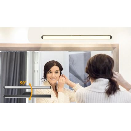 Aigostar - Éclairage de miroir à intensité variable rechargeable LED/2,9W/5V