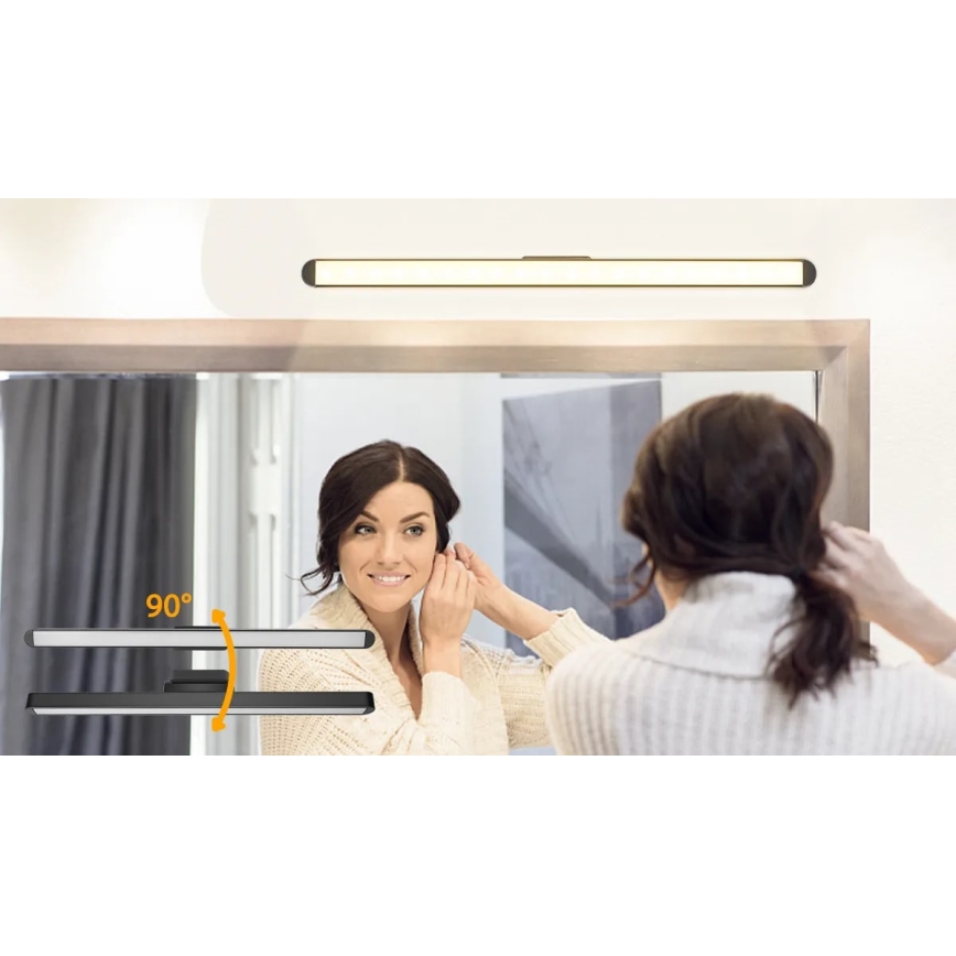 Aigostar - Éclairage de miroir à intensité variable rechargeable LED/2,9W/5V