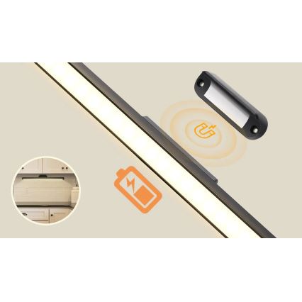 Aigostar - Éclairage de miroir à intensité variable rechargeable LED/2,9W/5V