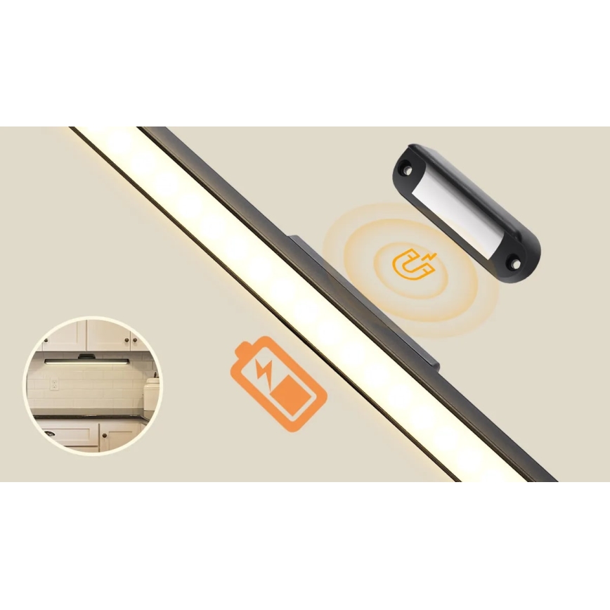 Aigostar - Éclairage de miroir à intensité variable rechargeable LED/2,9W/5V