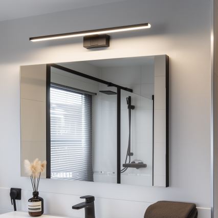 Aigostar - Éclairage de miroir salle de bain LED/12W/230V 4000K 60 cm IP44 noir