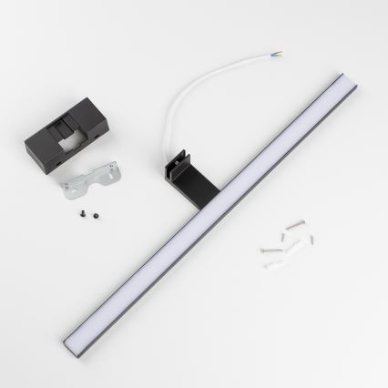 Aigostar - Éclairage de miroir salle de bain LED/12W/230V 4000K 60 cm IP44 noir