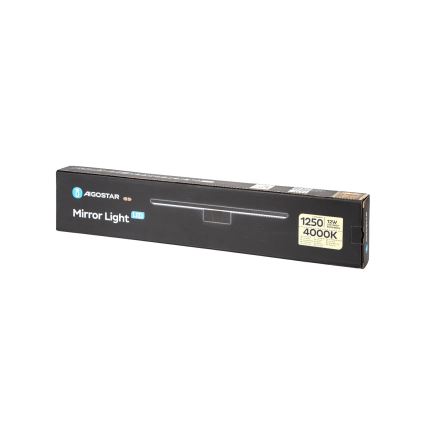 Aigostar - Éclairage de miroir salle de bain LED/12W/230V 4000K 60 cm IP44 noir