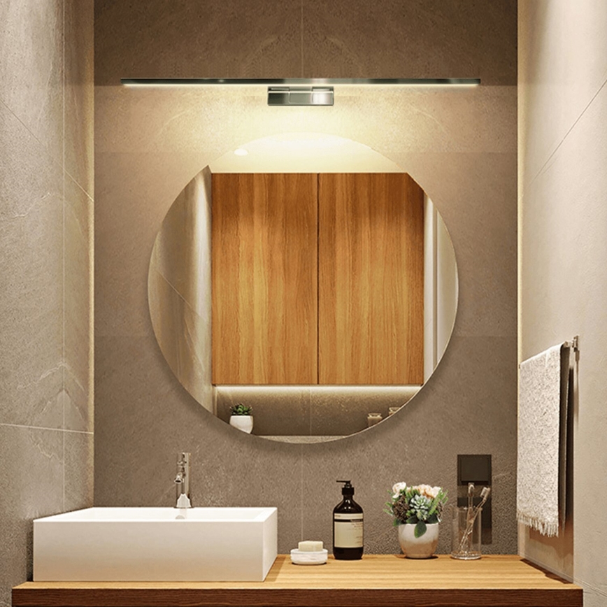 Aigostar - Éclairage de miroir salle de bain LED/12W/230V 4000K 60cm IP44 aluminium