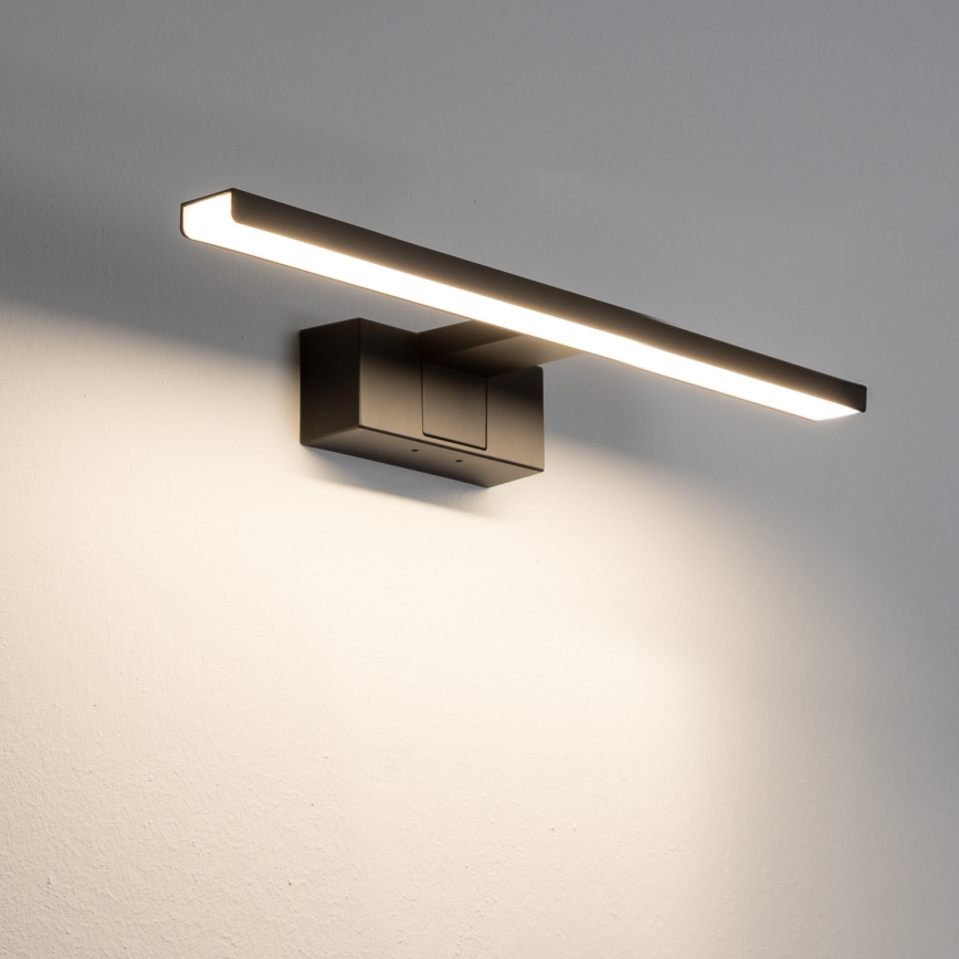 Aigostar - Éclairage de miroir salle de bain LED/8W/230V 4000K 40 cm IP44 noir