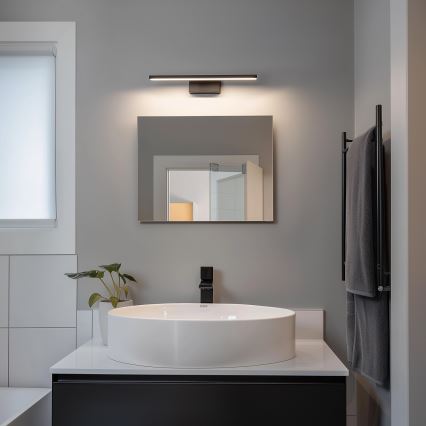 Aigostar - Éclairage de miroir salle de bain LED/8W/230V 4000K 40 cm IP44 noir