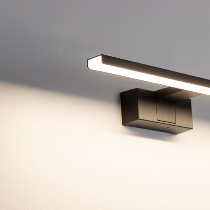 Aigostar - Éclairage de miroir salle de bain LED/8W/230V 4000K 40 cm IP44 noir