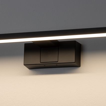 Aigostar - Éclairage de miroir salle de bain LED/8W/230V 4000K 40 cm IP44 noir