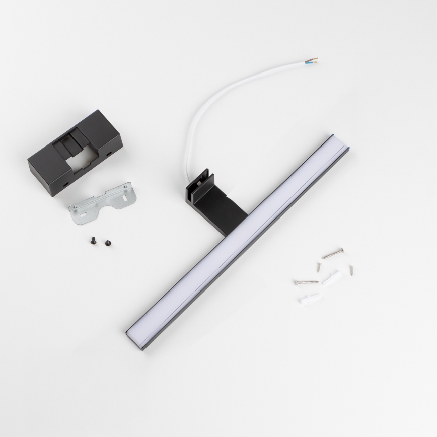 Aigostar - Éclairage de miroir salle de bain LED/8W/230V 4000K 40 cm IP44 noir