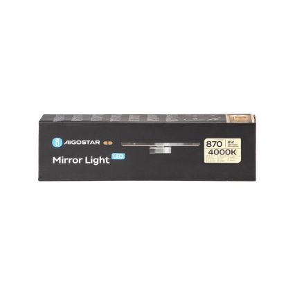 Aigostar - Éclairage de miroir salle de bain LED/8W/230V 4000K 40cm IP44