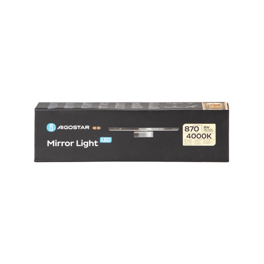 Aigostar - Éclairage de miroir salle de bain LED/8W/230V 4000K 40cm IP44