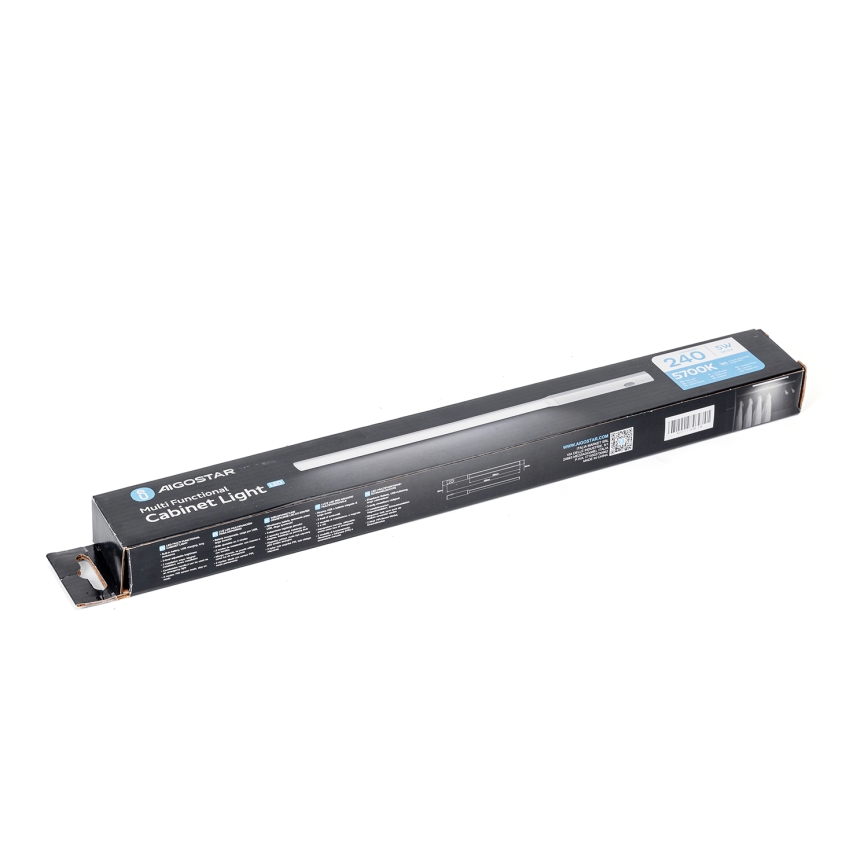Aigostar - Éclairage de placard LED avec détecteur de mouvement LED/5W/5V 1800 mAh 5700K blanc