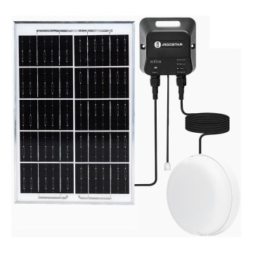 Aigostar - Éclairage solaire LED/70W/12V 6000 mAh 6500K d. 20,5 cm + Télécommande