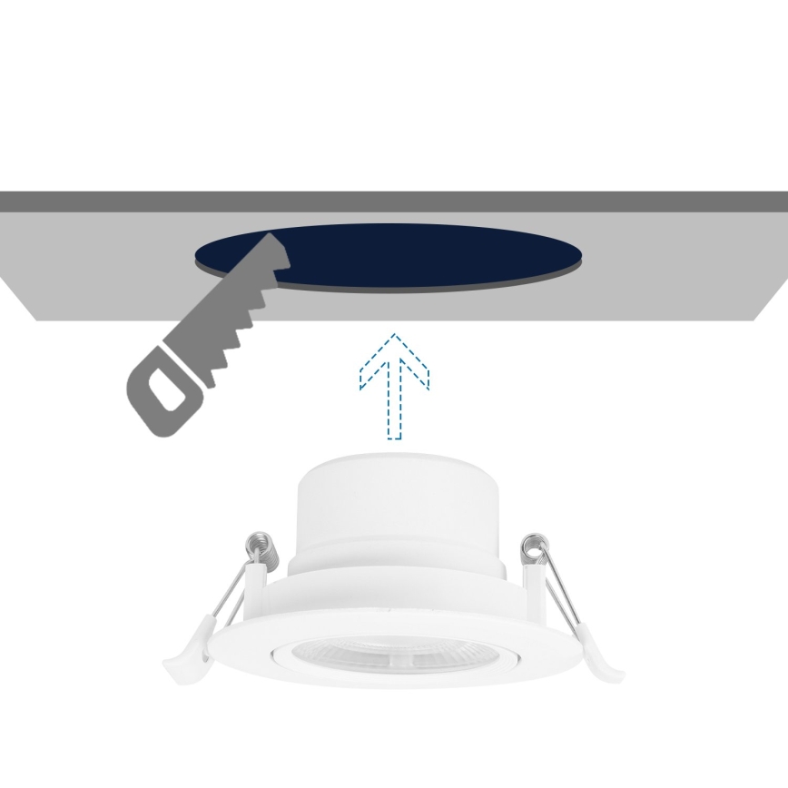 Aigostar - Faretto da incasso LED/7W/230V 3000K Ø 8,5 cm bianco caldo