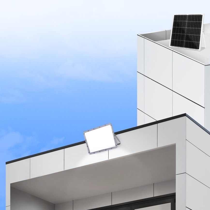 Aigostar - Faretto solare LED dimmerabile LED/200W/3,4V 20000 mAh IP65 con telecomando