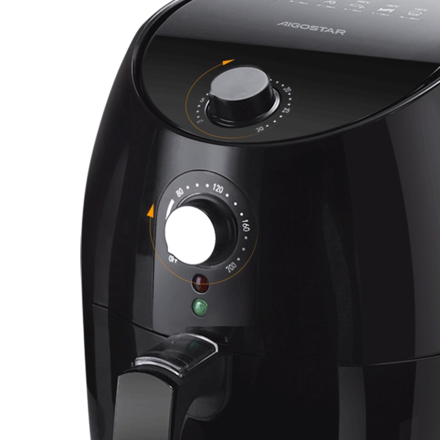 Aigostar - Friggitrice a d'aria 1500W/230V 3,5l nero