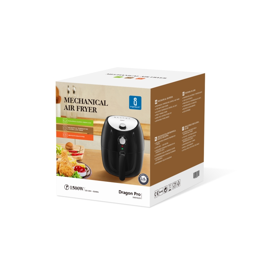 Aigostar - Friggitrice a d'aria 1500W/230V 3,5l nero