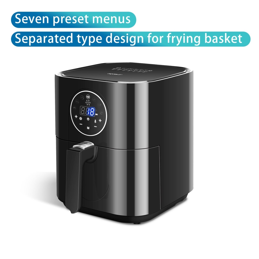 Aigostar - Friggitrice a d'aria 1500W/230V 3,5l nero