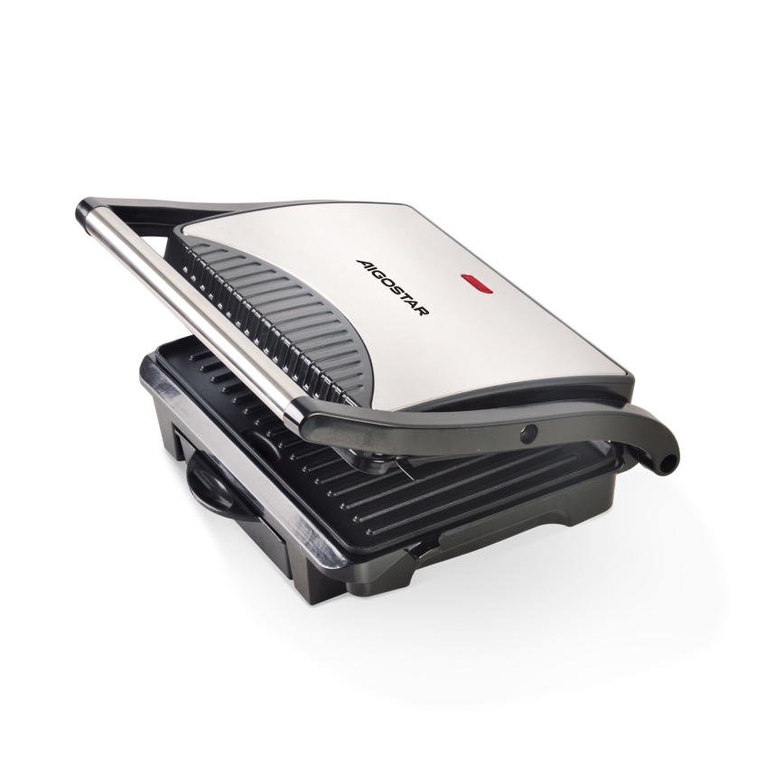 Aigostar - Griglia a contatto 1000W/230V nero/cromo opaco