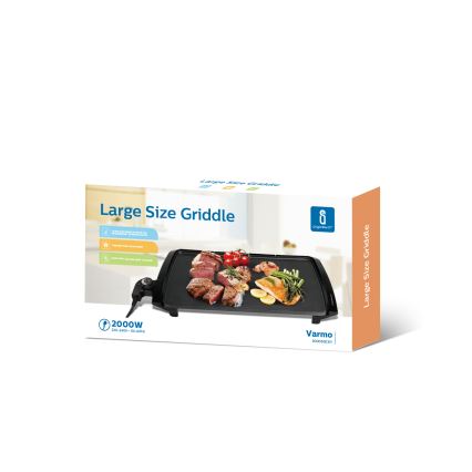 Aigostar - Griglia elettrica da tavolo 2000W/230V nero