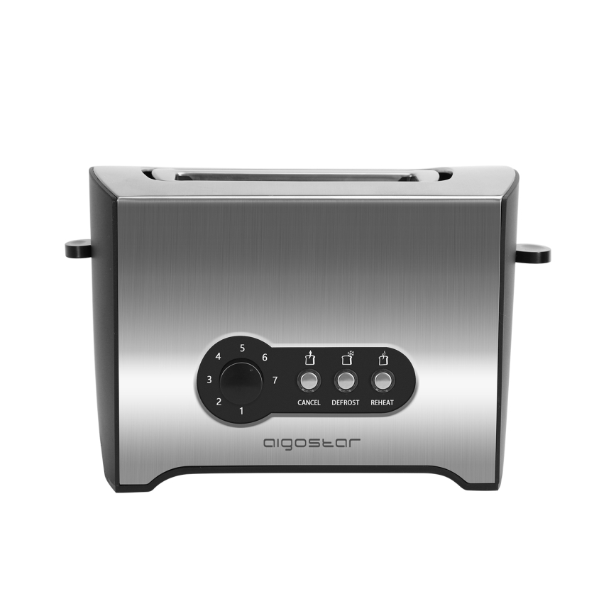 Aigostar - Grille-pain à deux compartiments 900W/230V chrome mat
