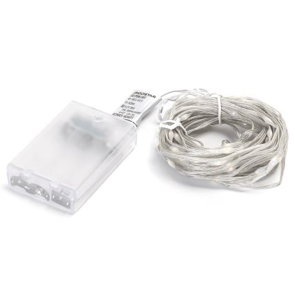 Aigostar - guirlande 100 LED / 3xAA, 10,3 m, blanc chaud