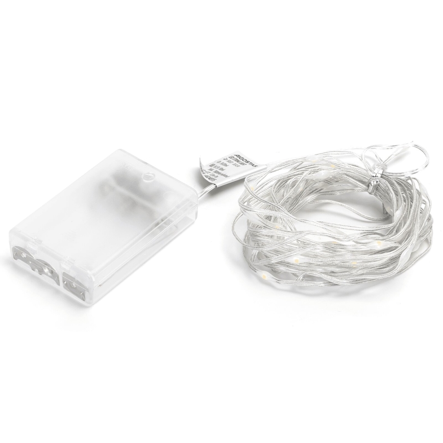 Aigostar - Guirlande de Noël 50xLED/3xAA 5,3m multicolore