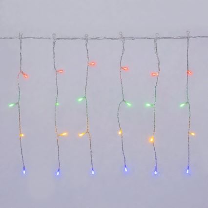 Aigostar - Guirlande de Noël extérieure 100 LED / 8 fonctions 8×0,4 m IP44 multicolore