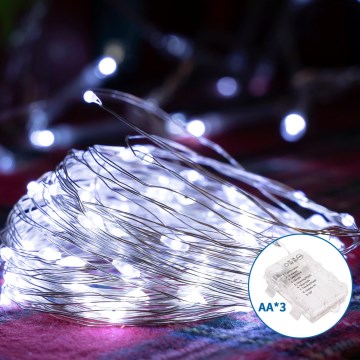Aigostar - Guirlande de Noël extérieure 150xLED/8 fonctions 15,3m IP44 blanc froid