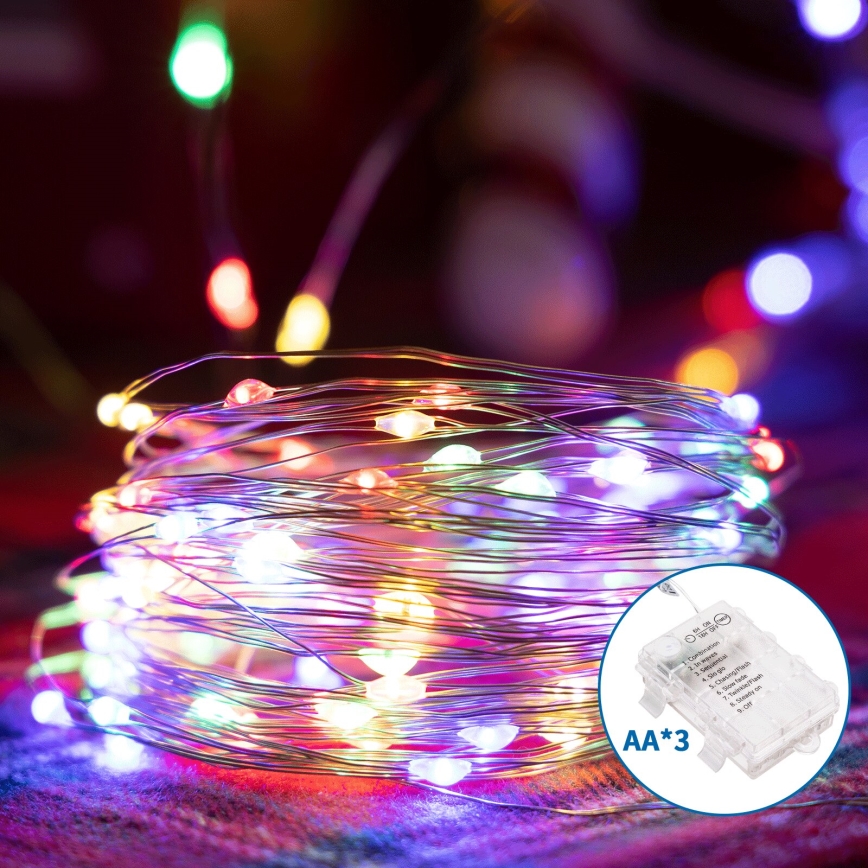 Aigostar - Guirlande de Noël extérieure 150xLED/8 fonctions 15,3m IP44 multicolore